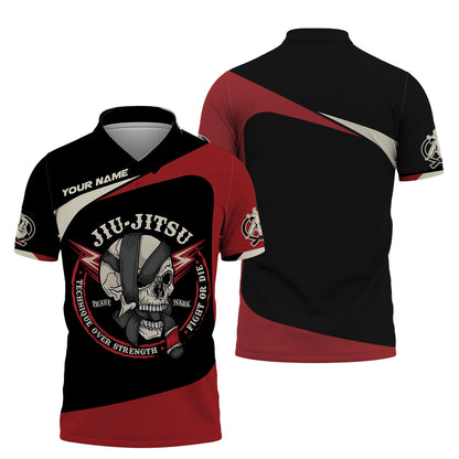 Personalized Jiu-Jitsu Shirt - Technique Over Strength