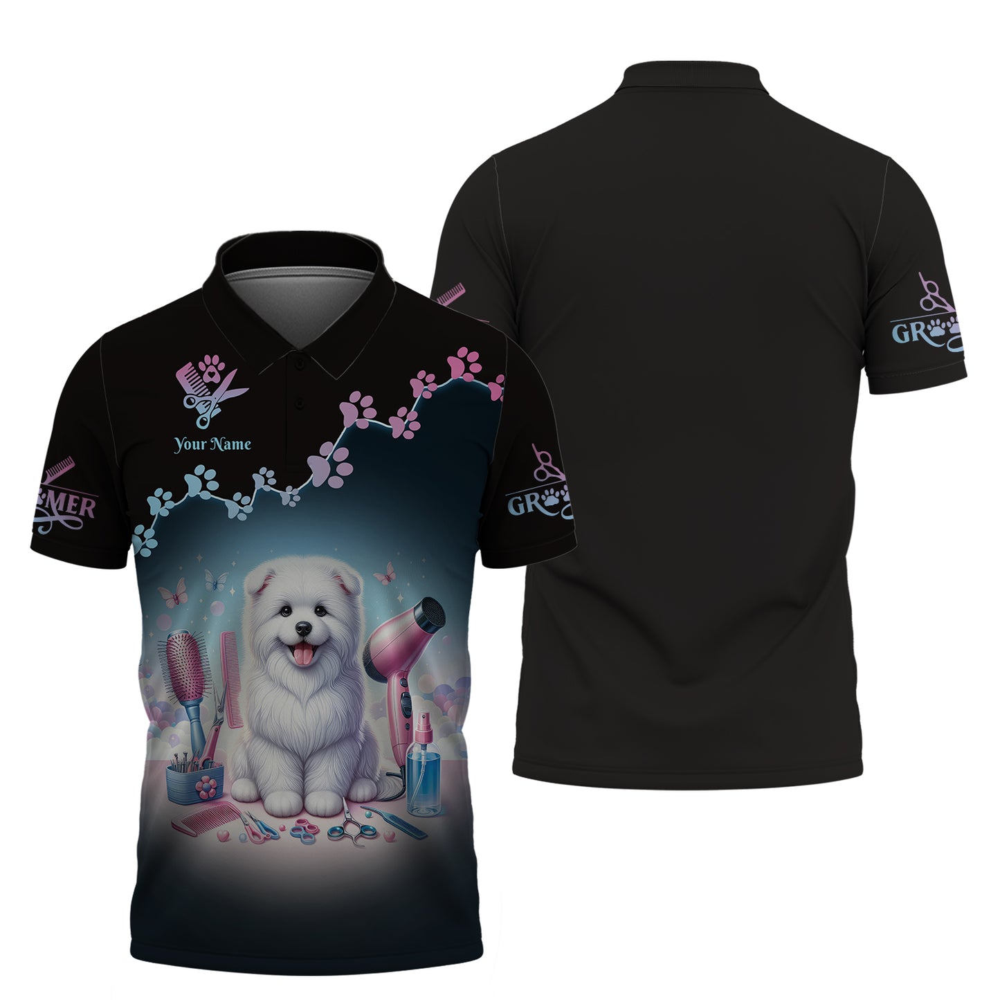 T-shirts personnalisés pour toiletteurs pour chiens et outils de toilettage T-shirt 3D