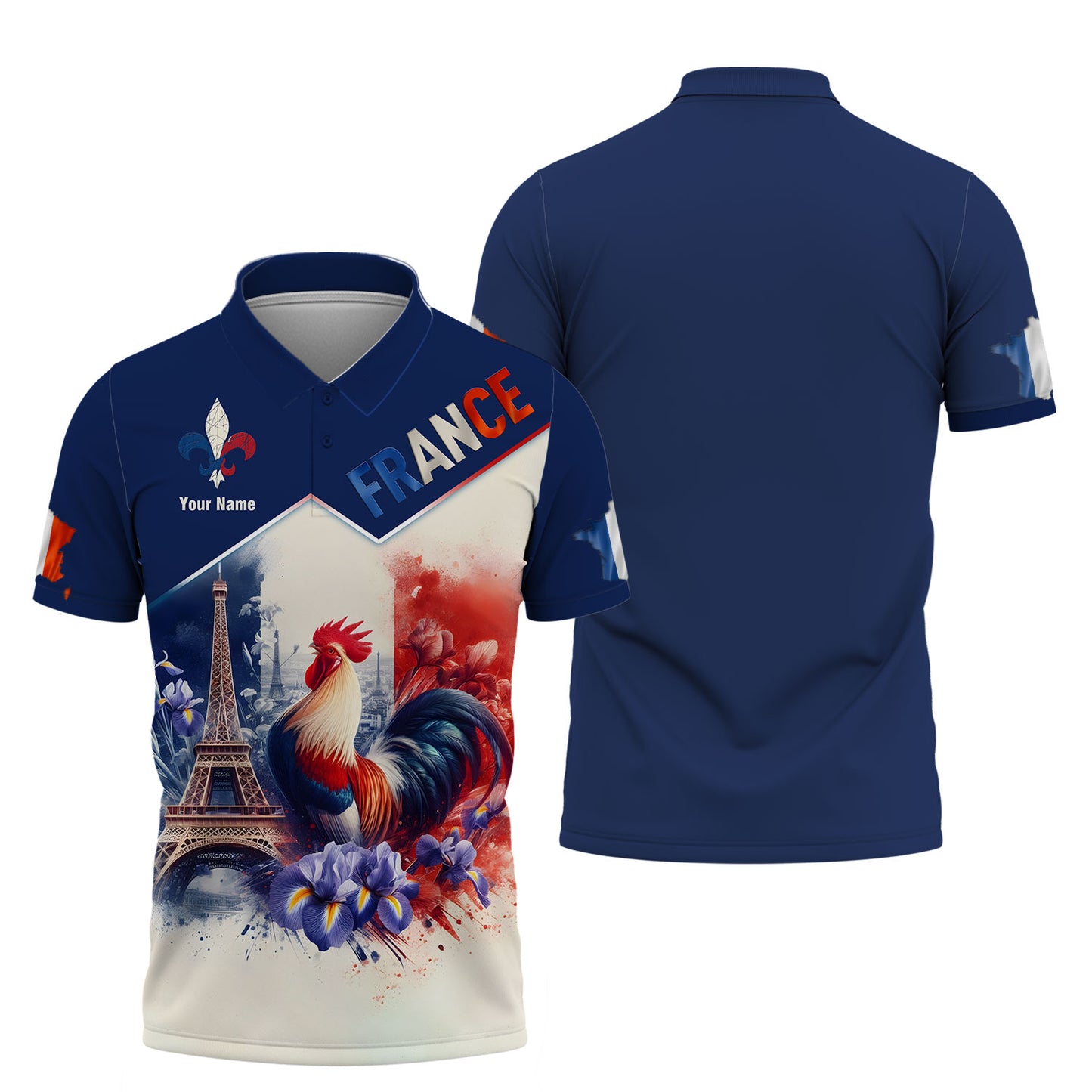 3D Full Print France Shirt Personalized Name Gift For France Lovers