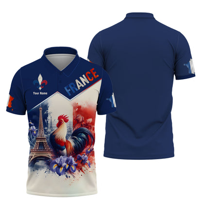 Camiseta de Francia con impresión 3D completa y nombre personalizado como regalo para los amantes de Francia