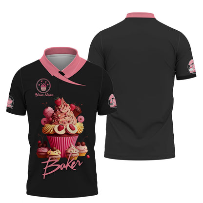 Personalized Baker Shirts - Luscious Cupcake and Berry Design for Dessert Lovers