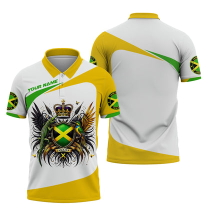 Camiseta personalizada con nombre 3D de la mascota representante de Jamaica, regalo personalizado para los amantes de Jamaica