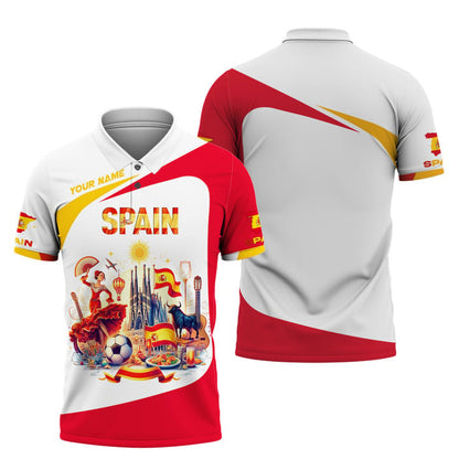 Personalized Spain Pride Shirt - Ideal for Spain Enthusiasts and Travel Lovers