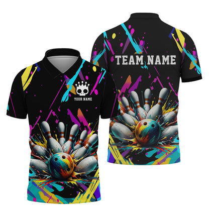 Personalized Bowling Team Shirt - Splash into Strikes