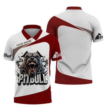 Camiseta Pitbull con colmillos afilados y estampado completo en 3D, regalo con nombre personalizado para amantes de los perros