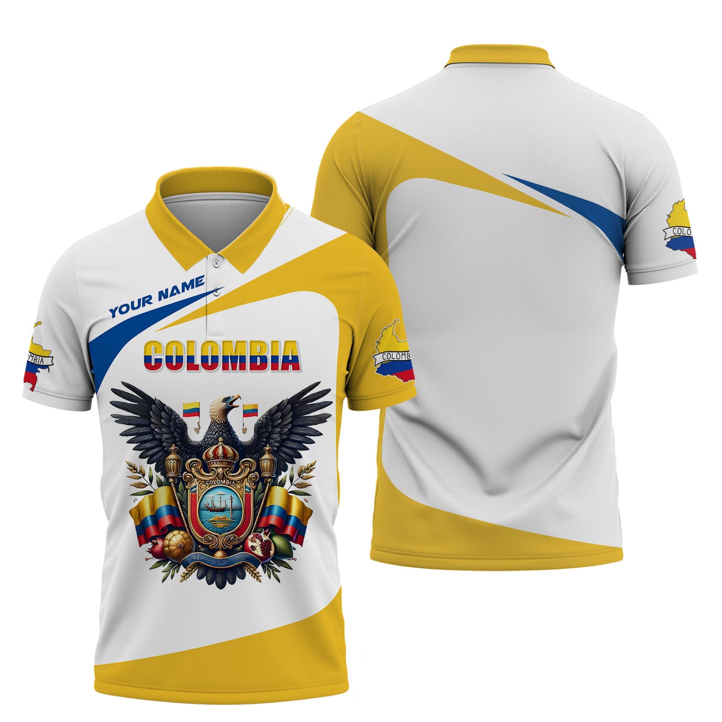 Camiseta personalizada Orgullo Colombia - Emblema de Pasión