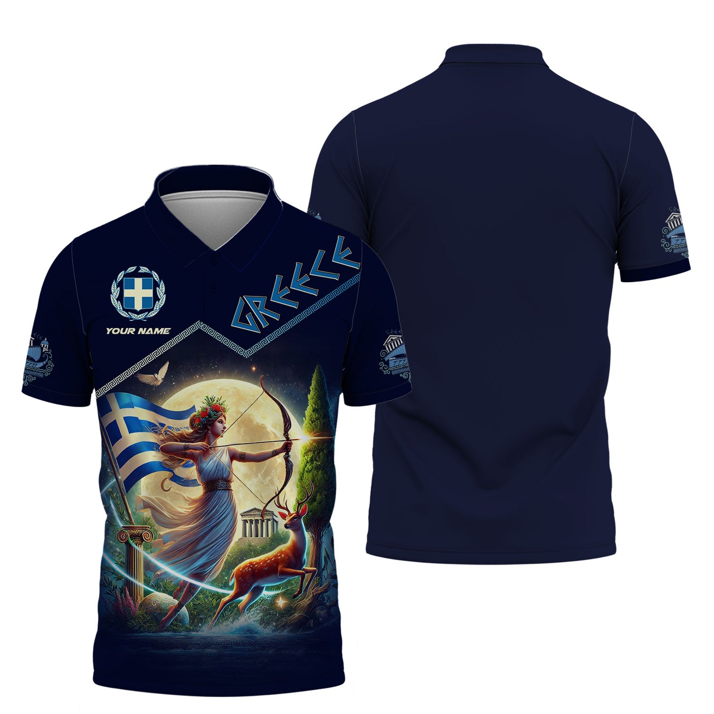 Greece Custom T- Shirts Artemis Of Greece 3D Shirt Gift For Greek Lover