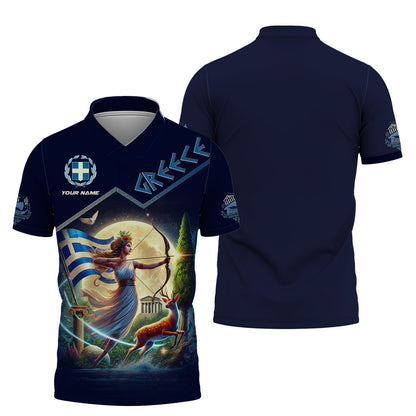 Greece Custom T- Shirts Artemis Of Greece 3D Shirt Gift For Greek Lover