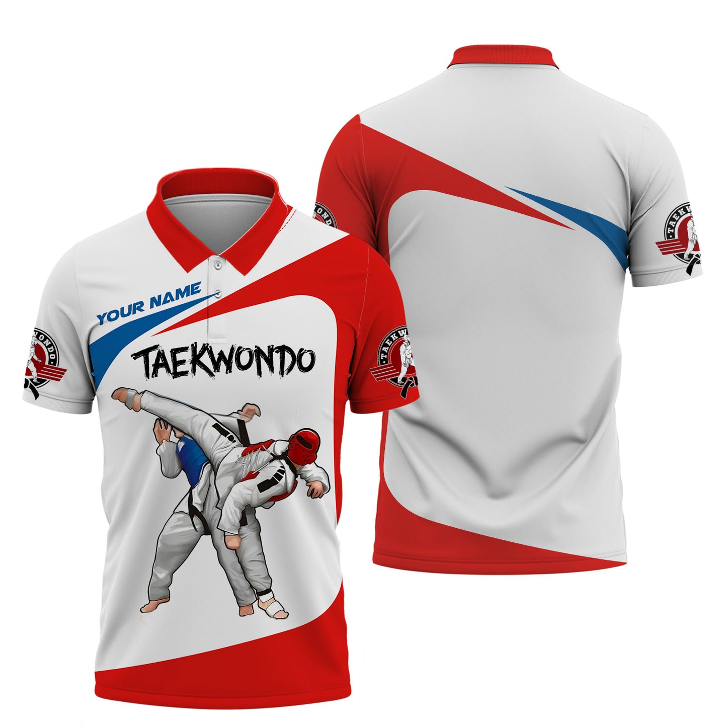 T-shirt unisexe de Taekwondo avec nom personnalisé, cadeau pour les amateurs de Taekwondo