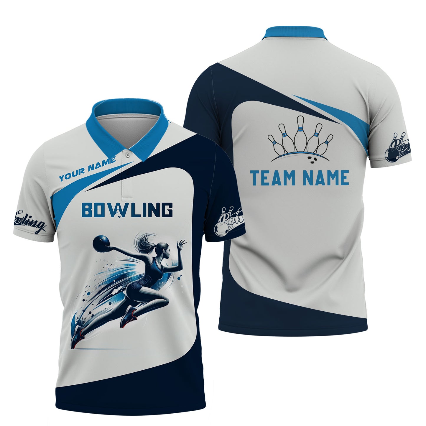 T-shirt personnalisé de l'équipe de bowling - Célébrez vos strikes