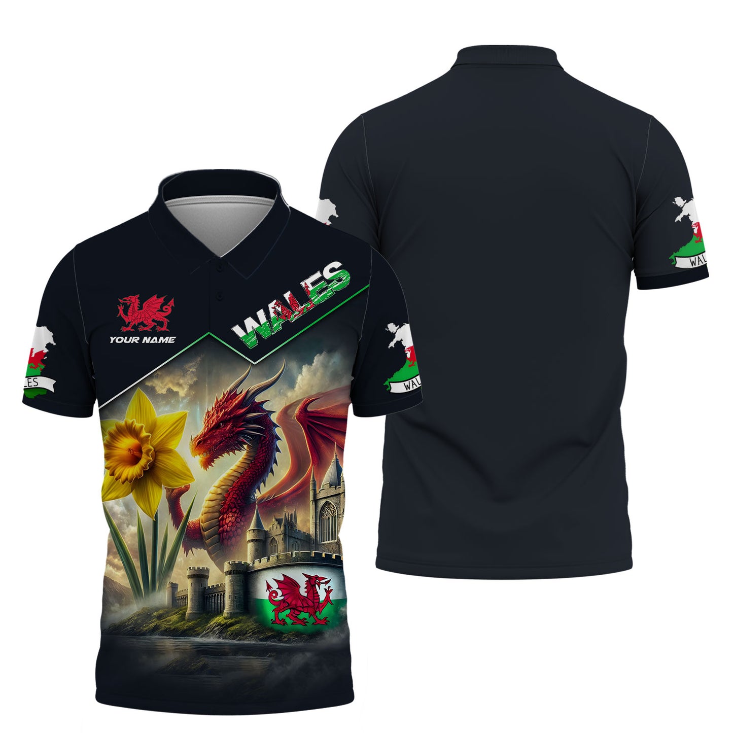 Camiseta personalizada con el dragón de Gales: abraza el orgullo galés