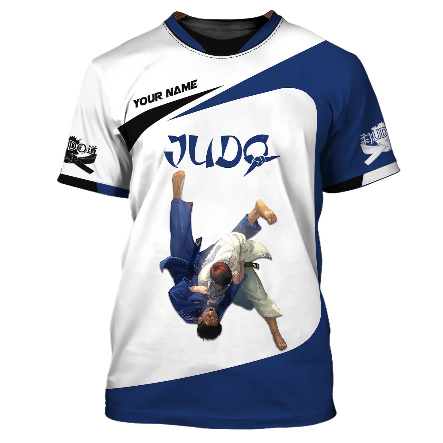 Camiseta personalizada con nombre en 3D de judo. Regalo con nombre personalizado para amantes del judo