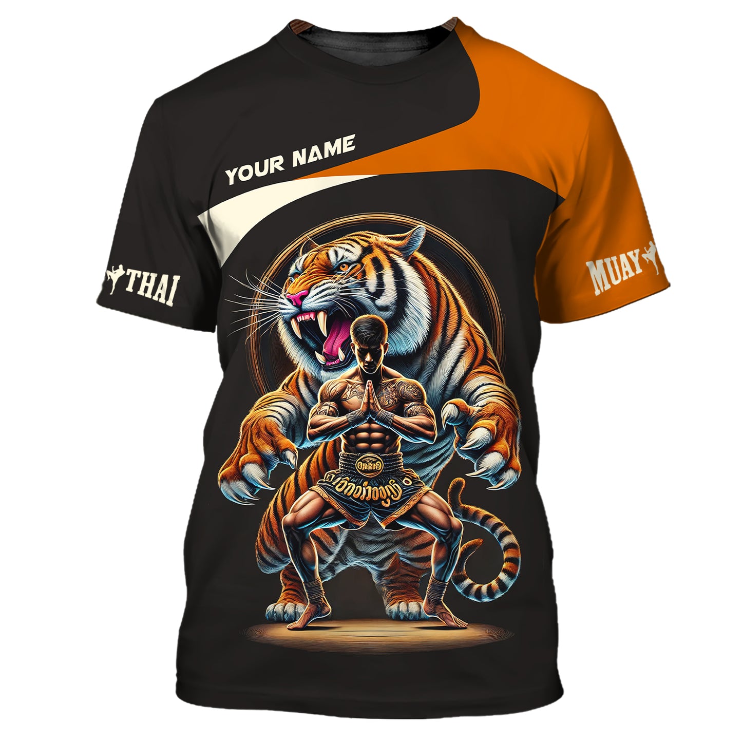 Sudadera con capucha y cremallera con estampado 3D de Tiger Muay Thai, regalo personalizado para amantes del muay thai