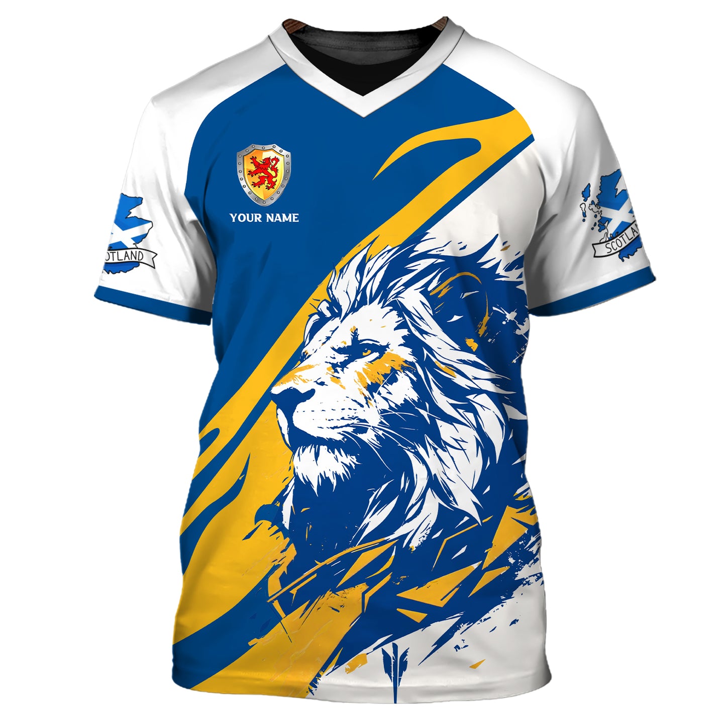 Personalized Scotland Shirt - Bold Lion Design