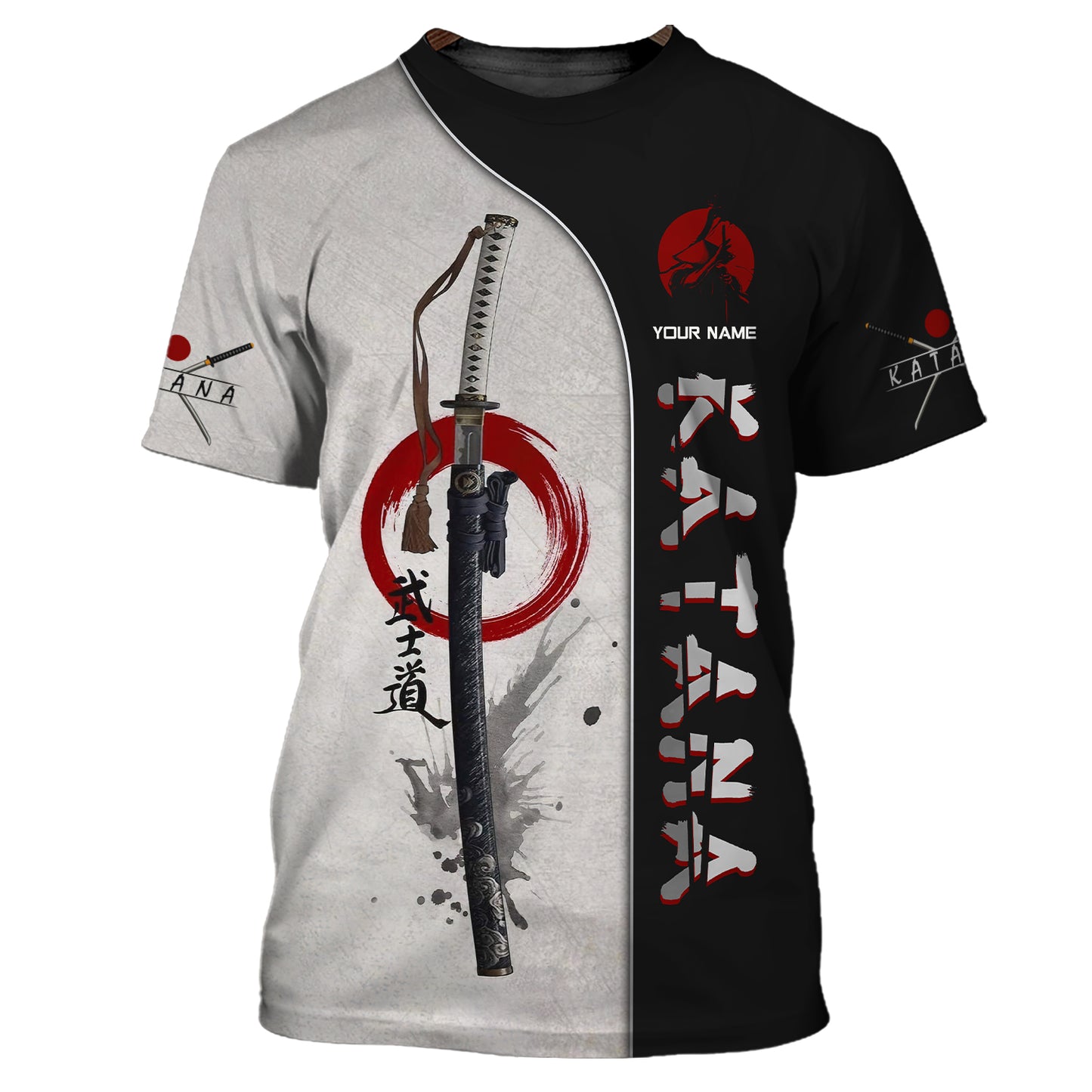 Katana Samurai 3D Full Print Zipper Hoodie Katana Shirt Gift For Katana Lovers