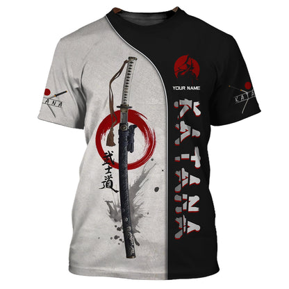 Sweat à capuche zippé imprimé 3D Katana Samurai Cadeau pour les amateurs de Katana