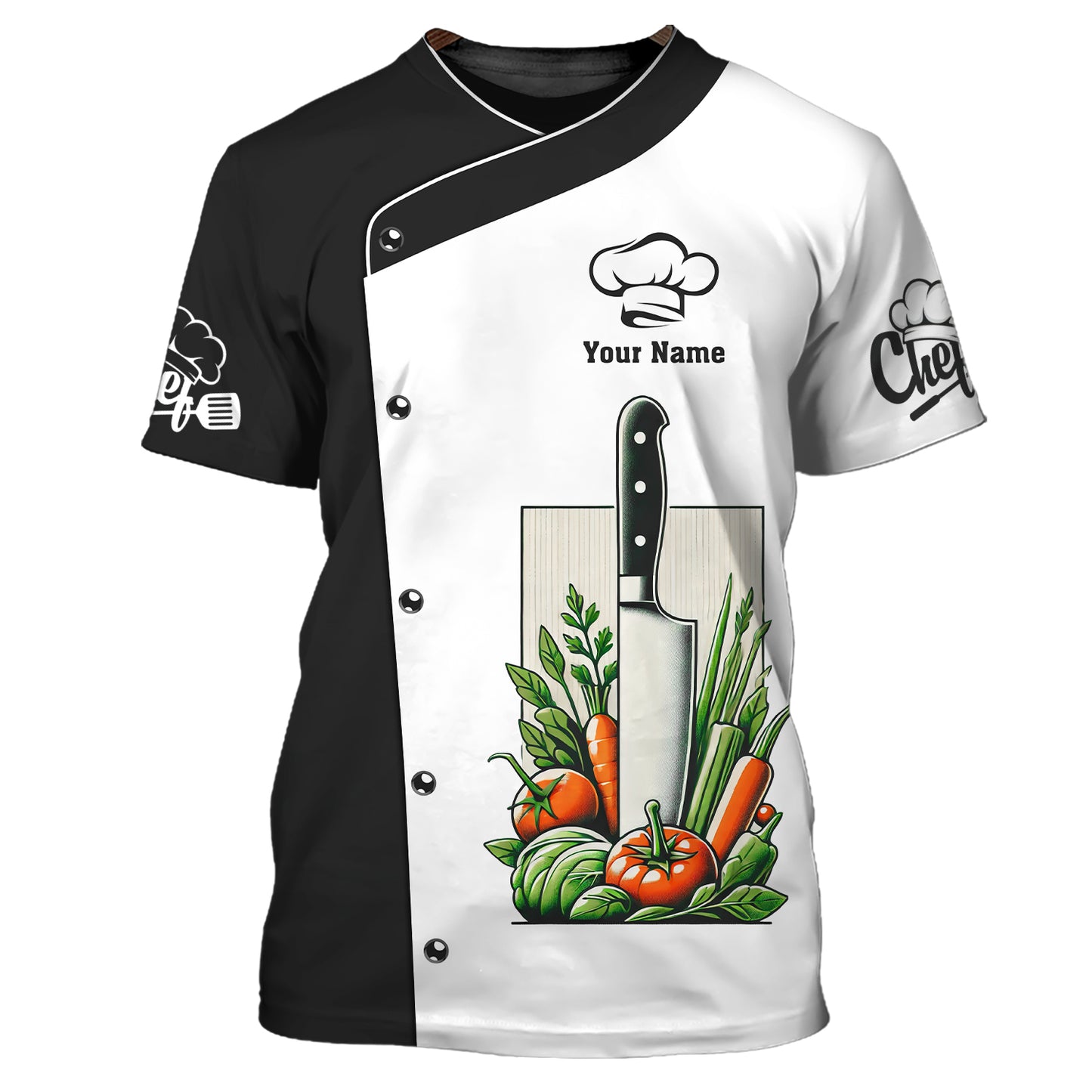 Camisa personalizada con cuchillo de chef: muestra tu pasión culinaria