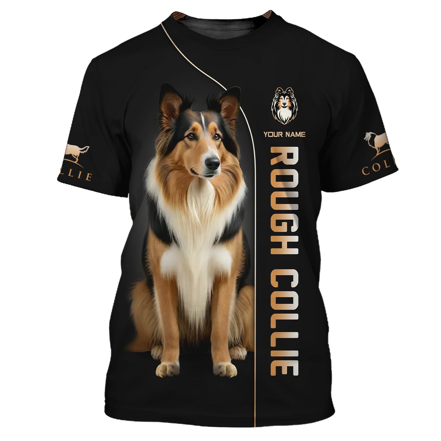 Customizable Rough Collie Zipper Hoodie Personalized Name Gift For Dog Lovers