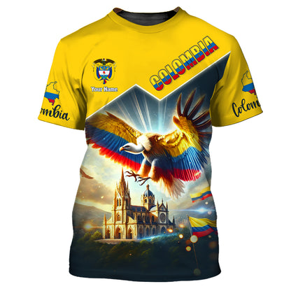 Personalized Colombia Eagle Shirt - Celebrate Colombian Heritage