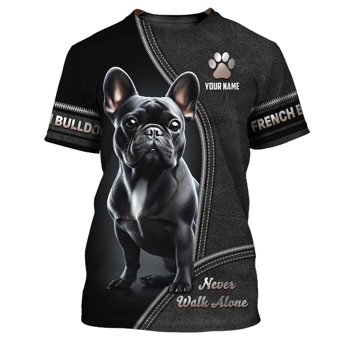 Camisetas con estampado 3D de bulldog americano, regalo personalizado con nombre para amantes de los perros