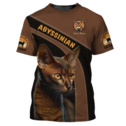 Camiseta personalizada con diseño de gato abisinio: disfruta de la elegancia de los felinos abisinios