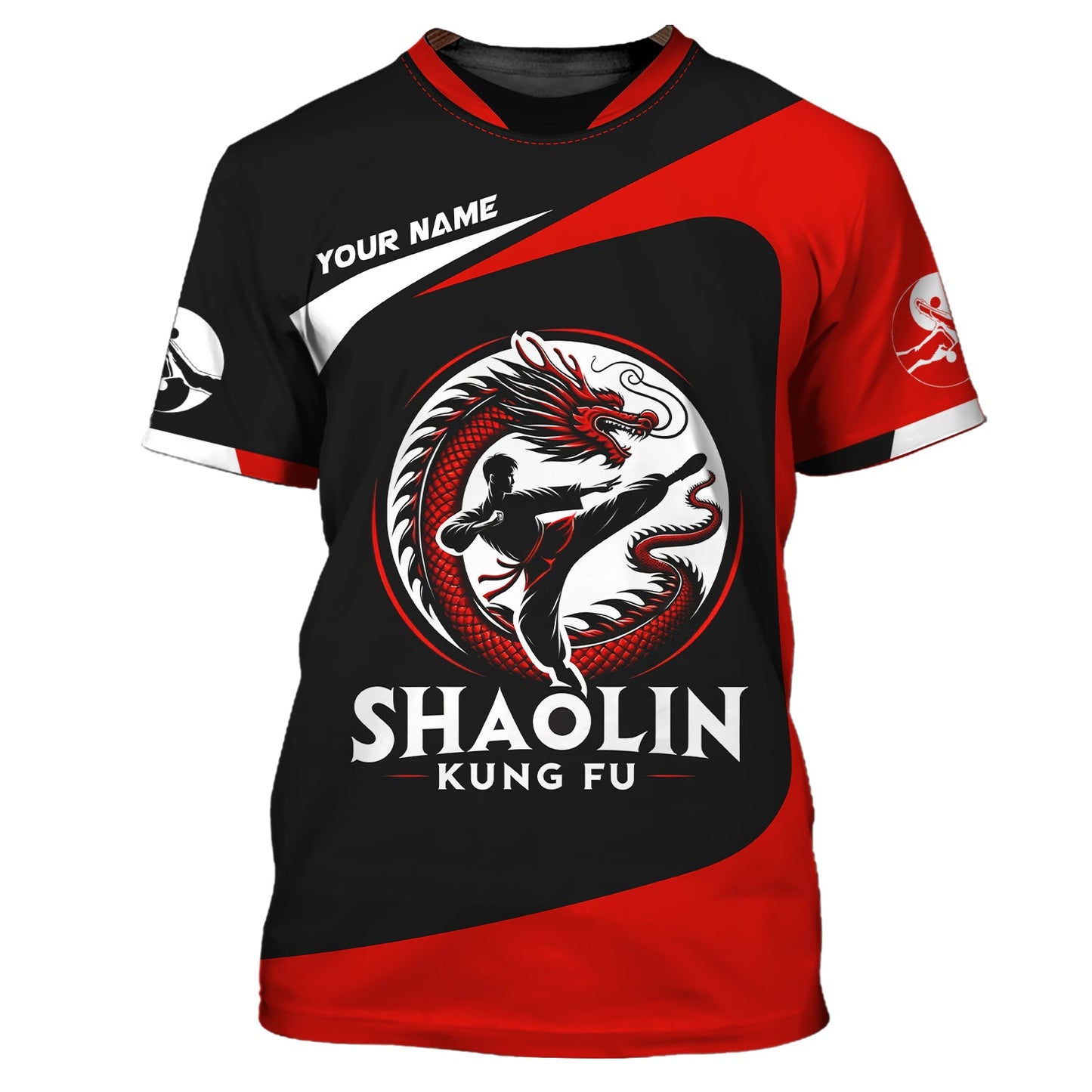 Sweat à capuche personnalisé avec nom Shaolin Kung Fu 3D avec fermeture éclair, cadeau personnalisé pour les amateurs de Shaolin Kung Fu