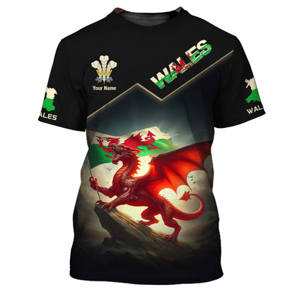 Dragon Fighting 3D Full Print Wales Zipper Hoodie Custom Gift For Wales Lovers