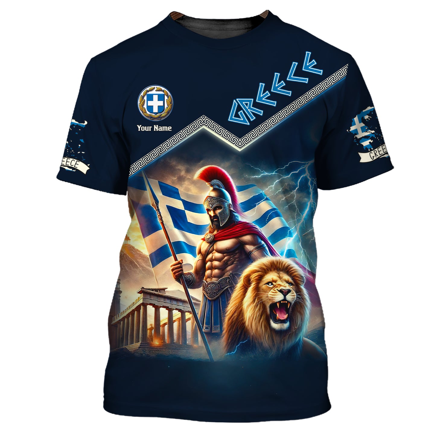 Personalized Greece Pride Shirt - Embrace Your Greek Heritage