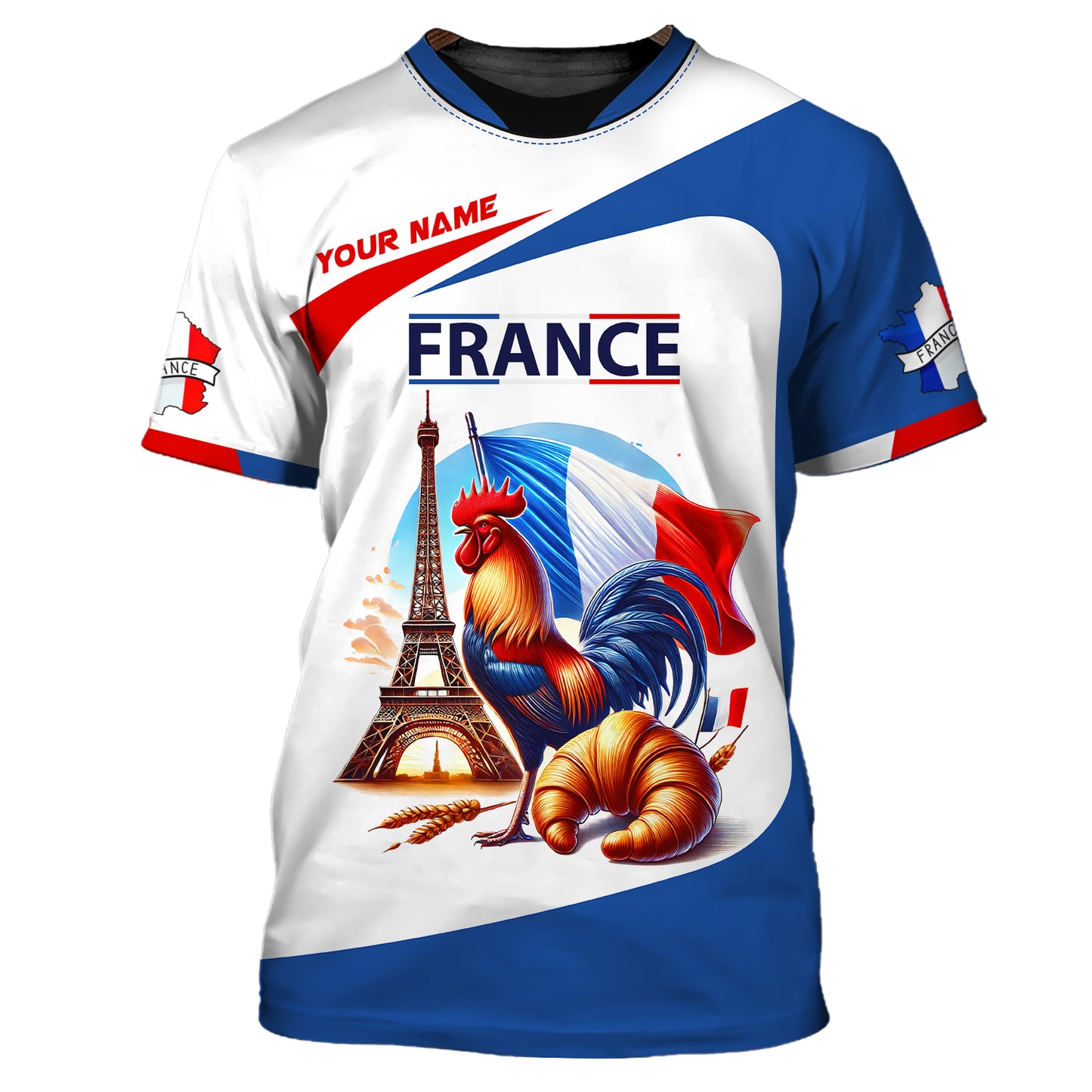 Personalized France Pride Shirt - Celebrate French Heritage in Style