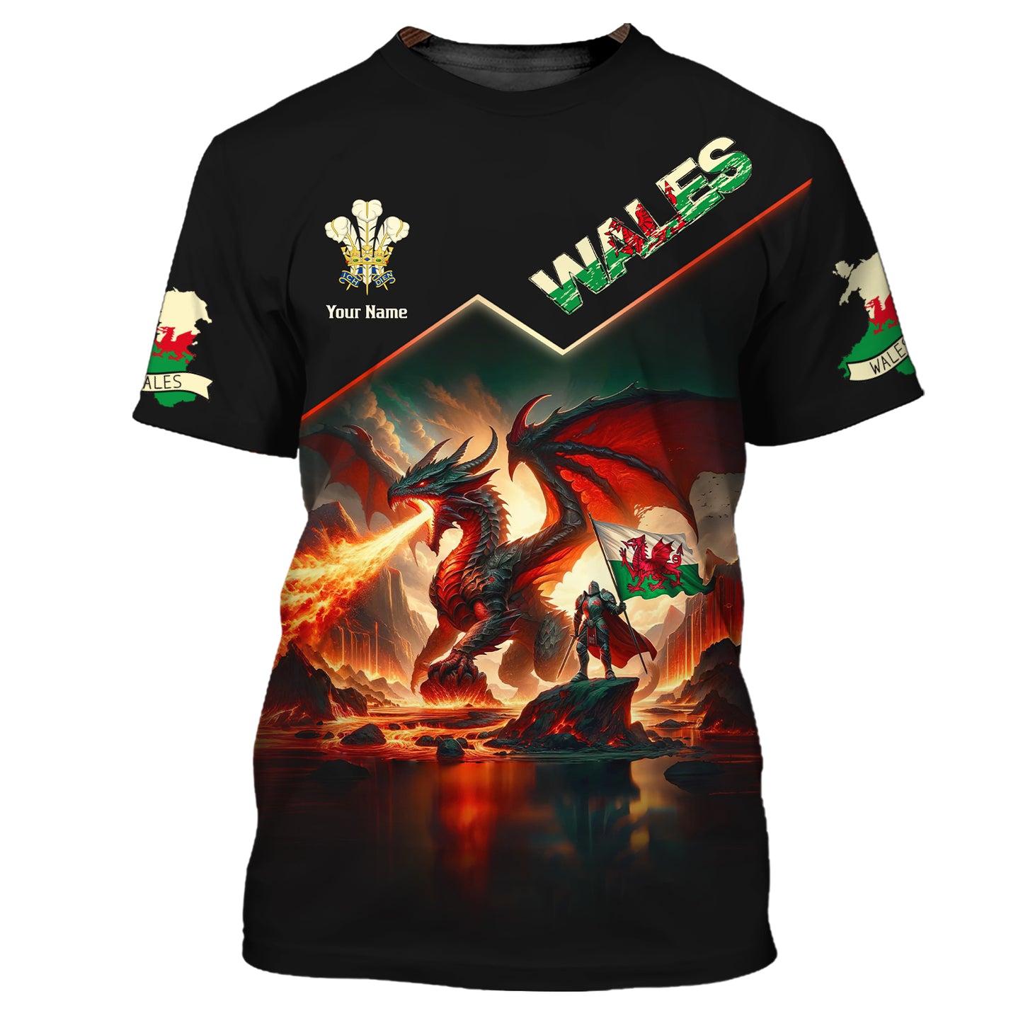 Personalized Wales Dragon Shirt - Show Your Welsh Pride