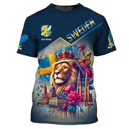 Personalized Sweden Lion Shirt - Show Your Swedish Pride in Style