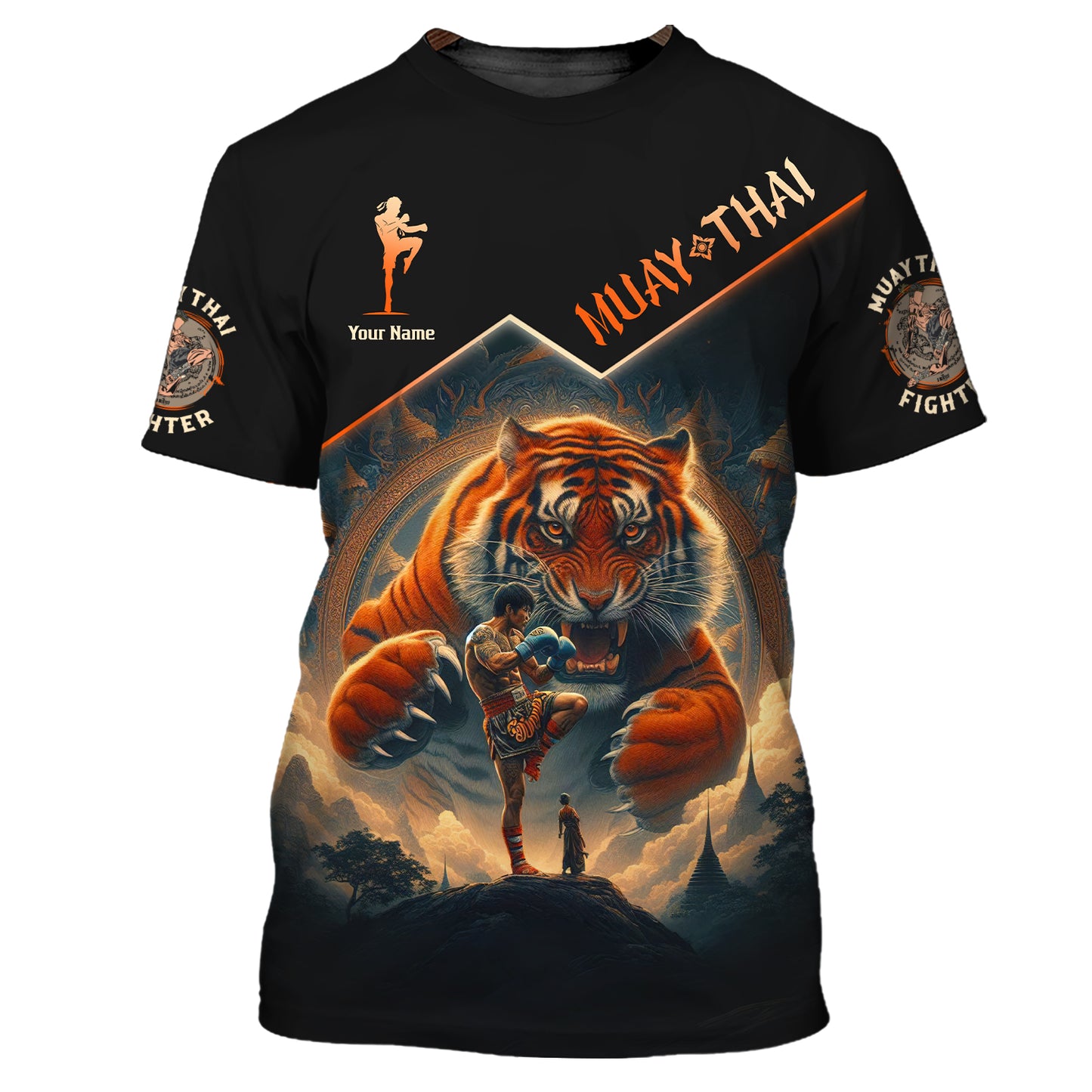 T-shirt Muay Thai Power personnalisé - Embrassez l'esprit du tigre