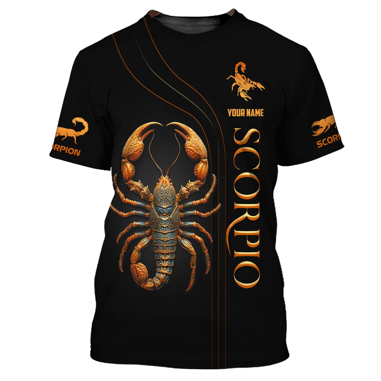3D Full Print Scorpion Zipper Hoodie Personalized Name Gift For Scorpion Lovers