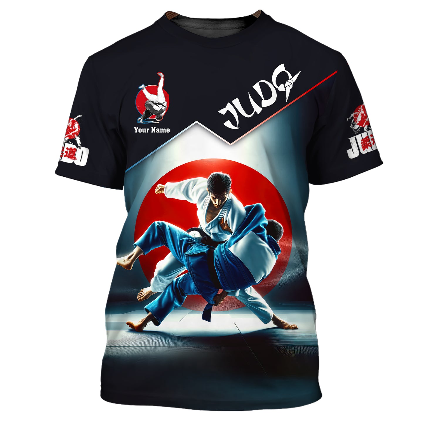 T-shirt de judo avec nom personnalisé Cadeau de nom personnalisé pour les amateurs de judo