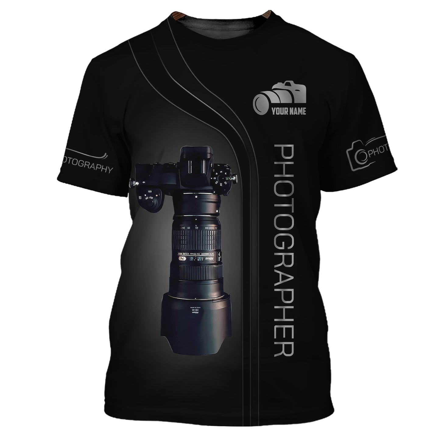 Camisetas personalizadas de fotógrafo Sudadera con capucha con cremallera 3D Regalo para amantes de la fotografía