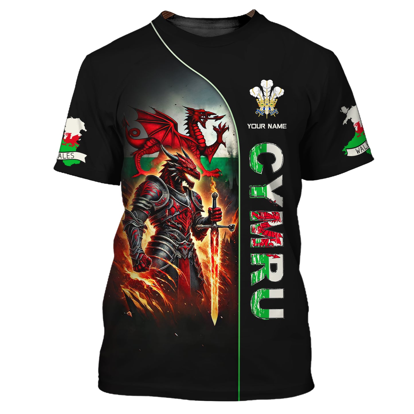 Personalized Cymru Dragon Shirt - Embrace Welsh Pride and Heritage