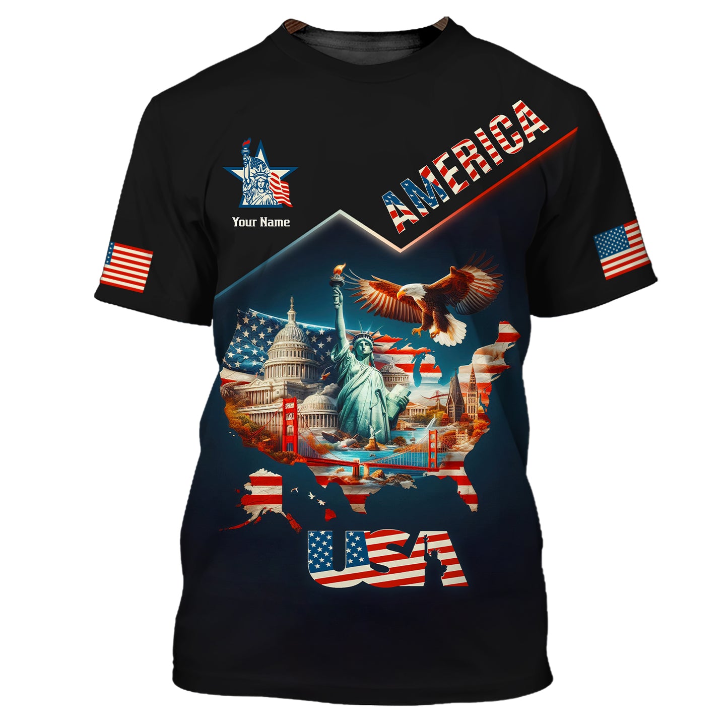 Personalized USA Pride Shirt - Celebrate American Spirit