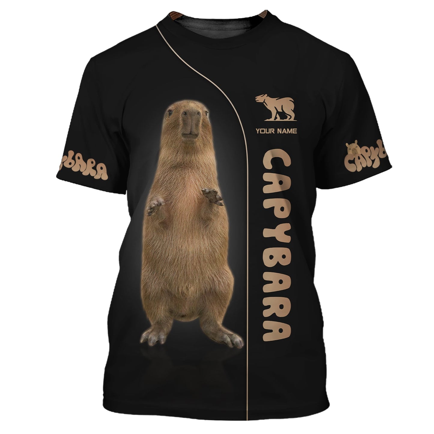 T-shirts personnalisés tendance Capybara Sweat à capuche zippé 3D Capybara Cadeau pour les amoureux de Capybara