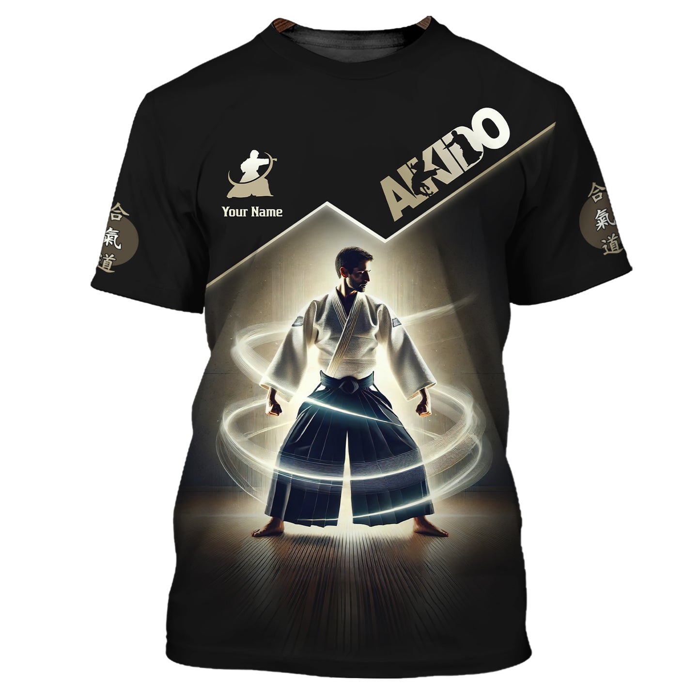 Custom Aikido Zipper Hoodie Mastery of Harmony and Energy Personalized Name Gift For Aikido Lovers