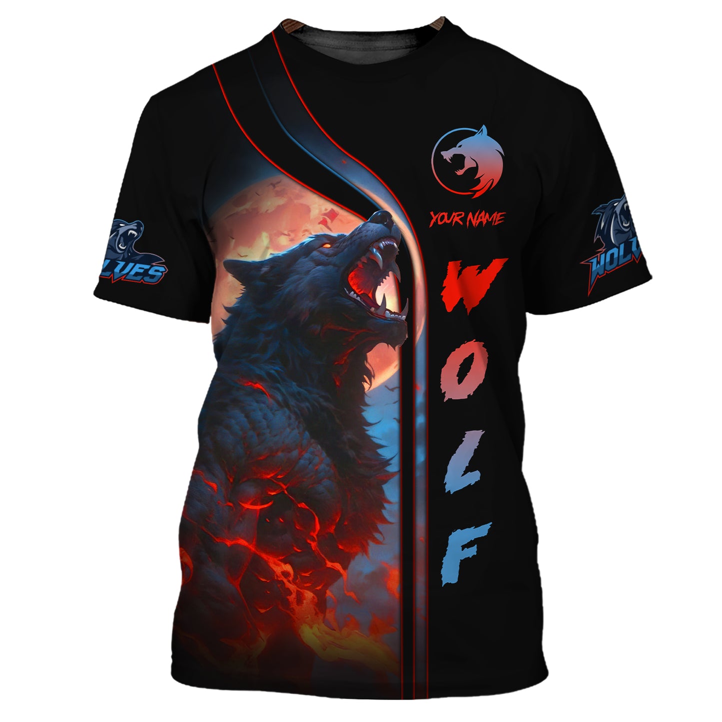 Personalized Fierce Wolf Shirt - Unleash Your Inner Strength