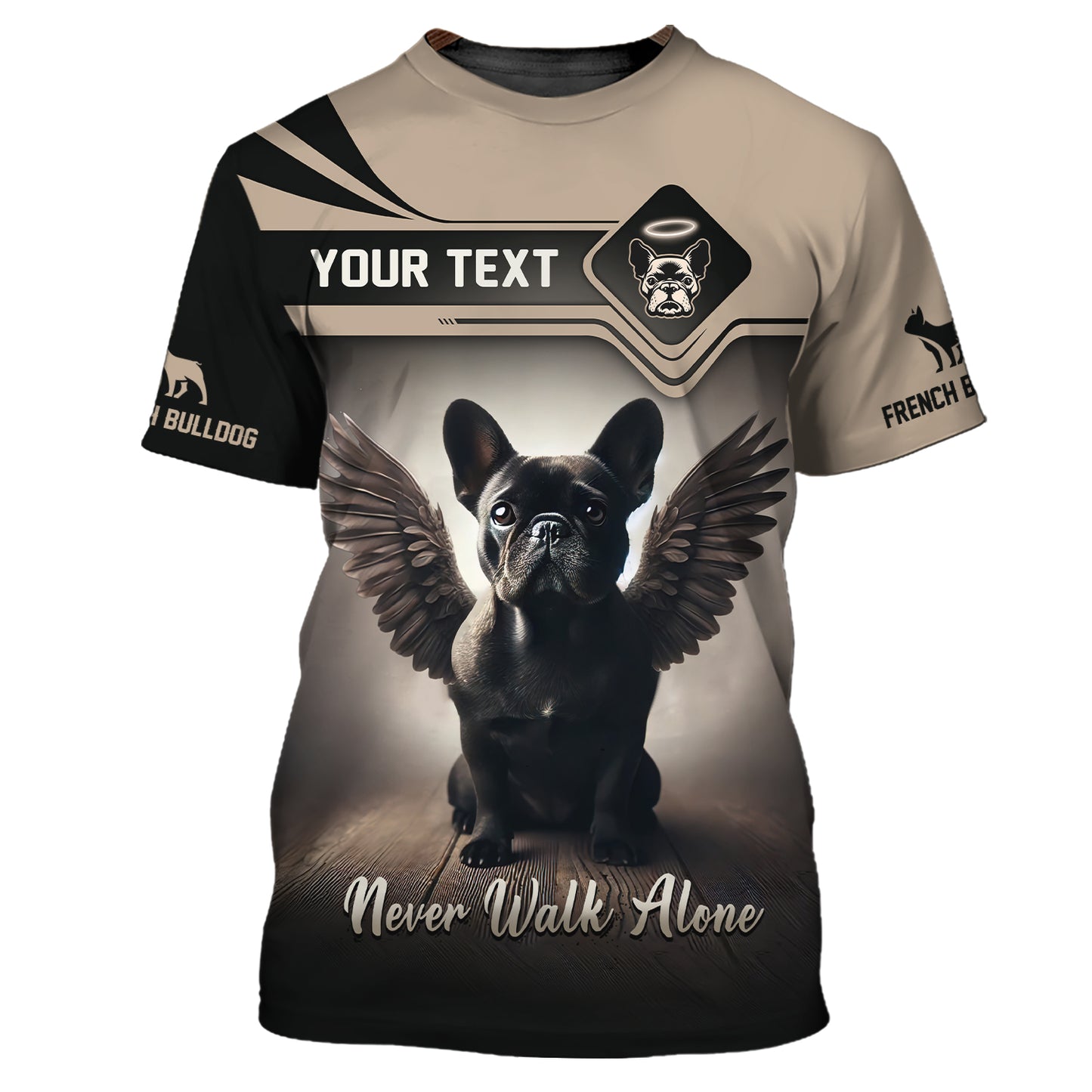 Camisetas personalizadas de rottweiler Never Walk Alone, camiseta 3D, regalo para amantes de los perros