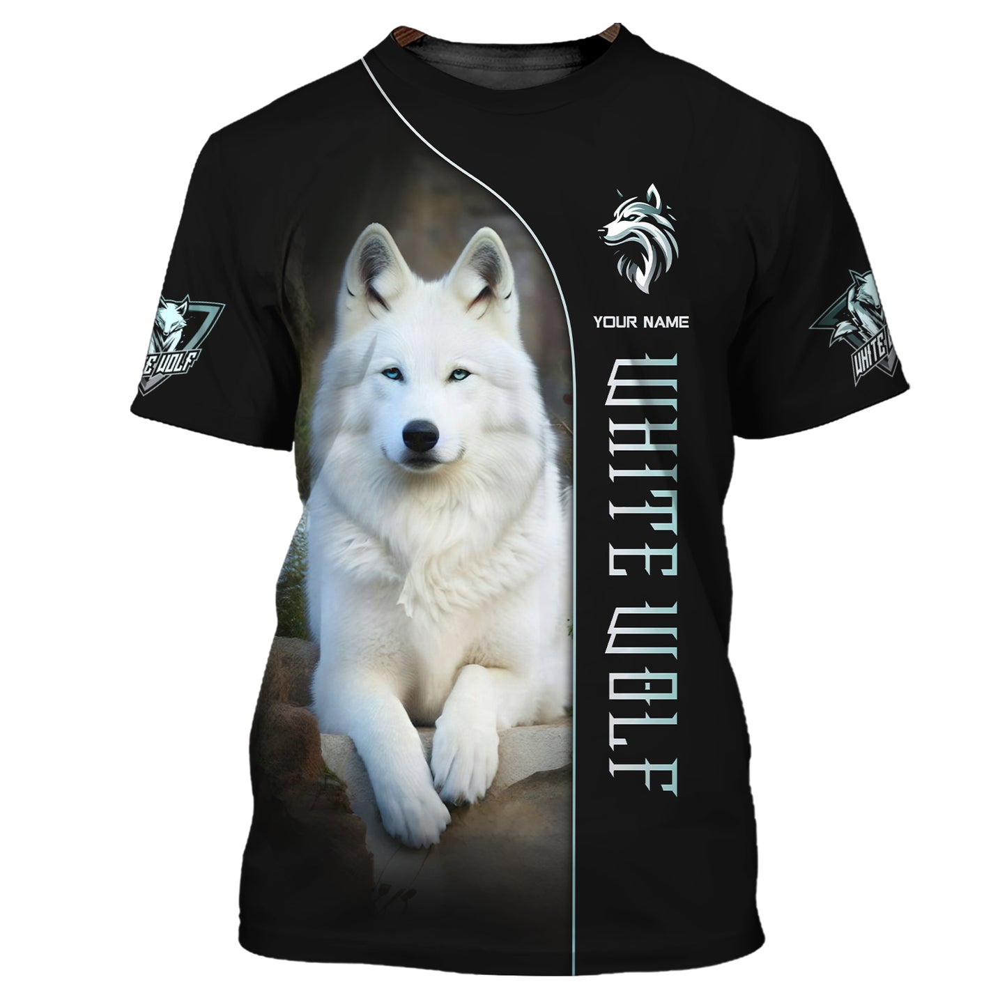 Personalized White Wolf Shirt - Embrace the Spirit of the Wild