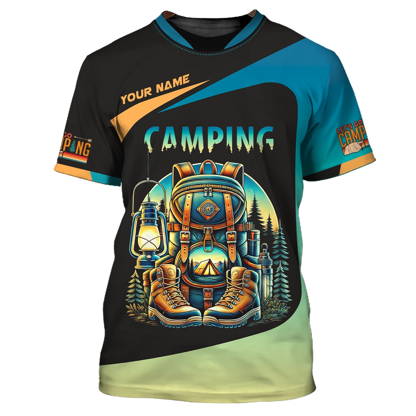 Sudadera con capucha y cremallera 3D con nombre personalizado para acampar, equipo de acampada, regalo personalizado para amantes de las autocaravanas